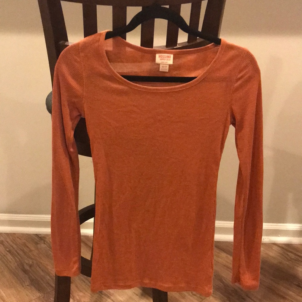 Burnt tangerine Mossimo long sleeve shirt